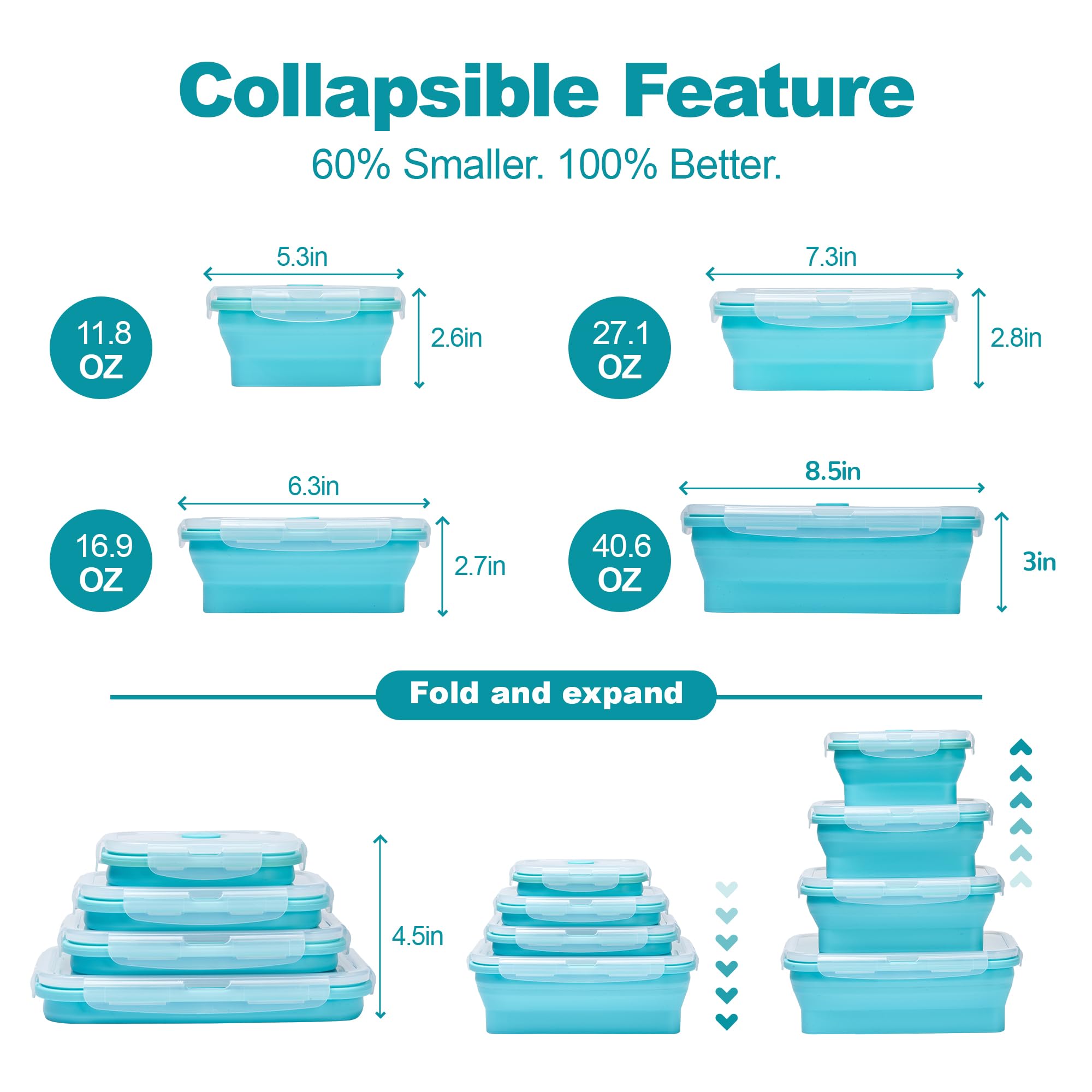 Rubbermaid 071691423140 TakeAlongs Deep Square Food Storage Containers, 5.2 Cups, 4 Pack, Tint Chili Red