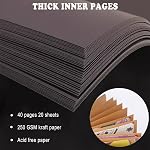 8 x 8 Inch DIY Scrapbook Photo Album, Brown 40 Pages Hardcover Kraft Blank Paper Memory Book for Wedding Anniversary Birthday (Brown, 8 Inch 40 Pages)