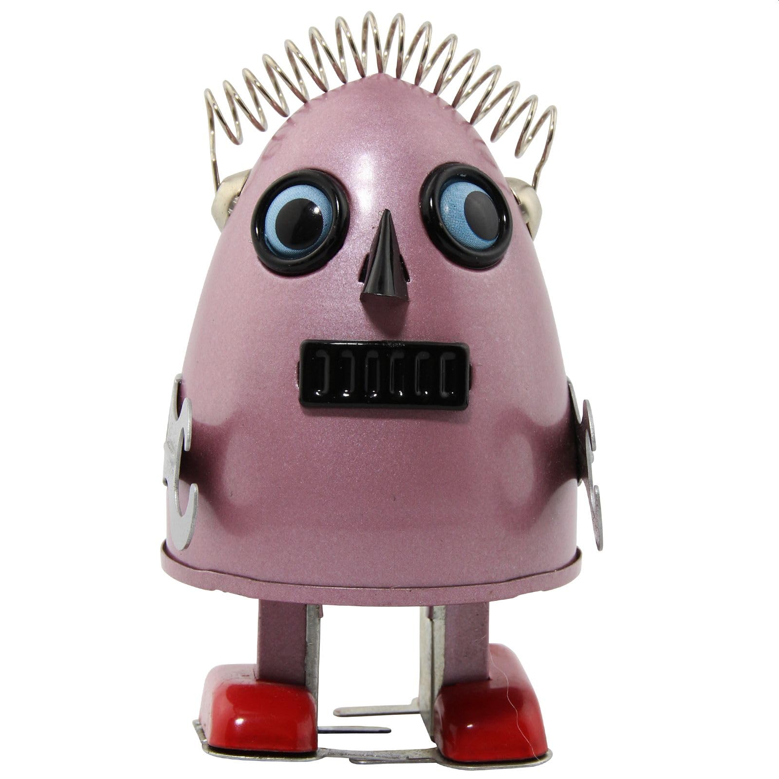 Freak Scene Robot Giocattolo - Robot Uovo - Rosso - Bordeaux - Robot di Latta - Giocattoli da Collezione