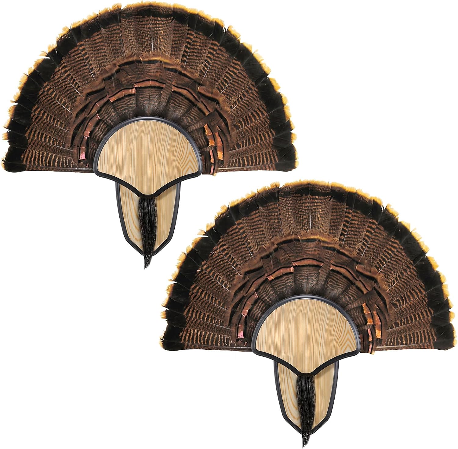Chumia 2 Pack Turkey Fan Mount Kit, Turkey Tail Beard Mounting Kit Durable Easy to Assemble with Hardware for Hunting Display Hunter Gifts