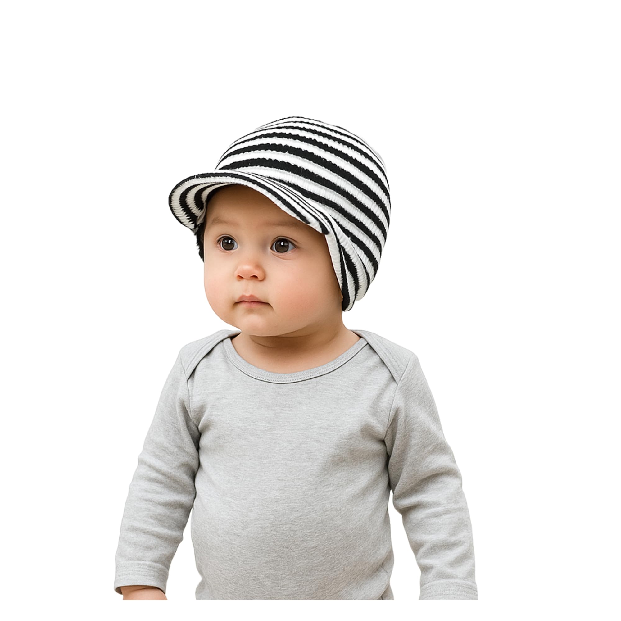 Bhavy Wool Blend Ful Ear Protection Kids Beanie Caps, Babies Head Caps, Topi for Baby Boys and Baby Girls 1 Pcs-image-4