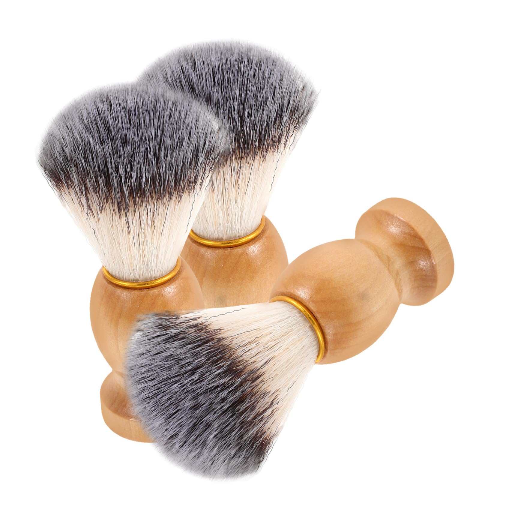 OHPHCALL 3pcs Men's Beard Grooming Brush Soft Bristle Hair Portable Shaving Accessory