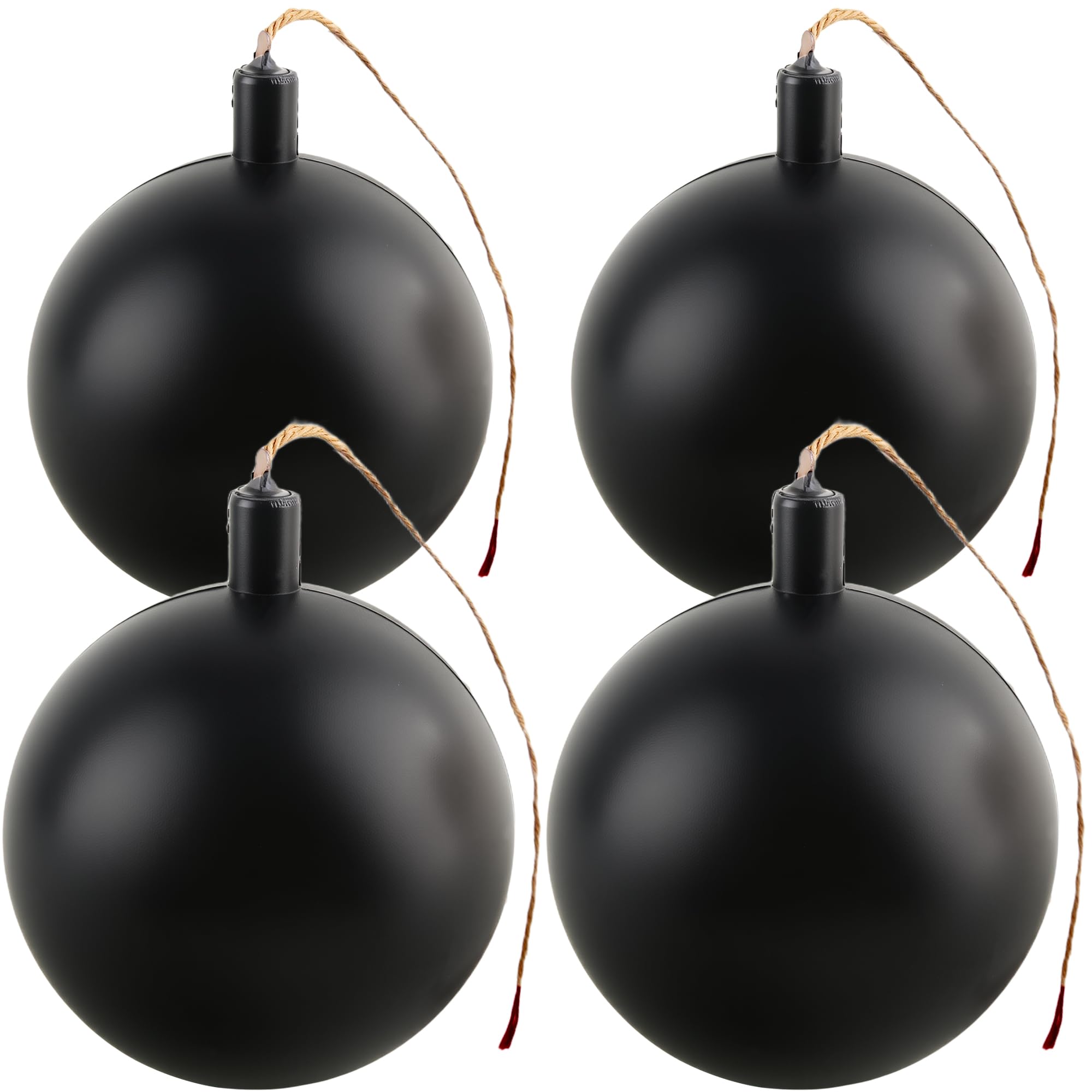 Bombes réalistes en plastique noir de 12,7 cm au design d'illusion parfait