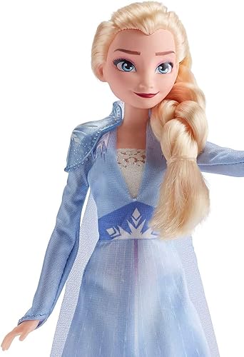 Miniatura 4 de Disney Frozen Elsa Fashion - Muñeca de moda con pelo largo rubio y traje azul inspirada en Frozen 2, juguete para niños de 3 años en adelante