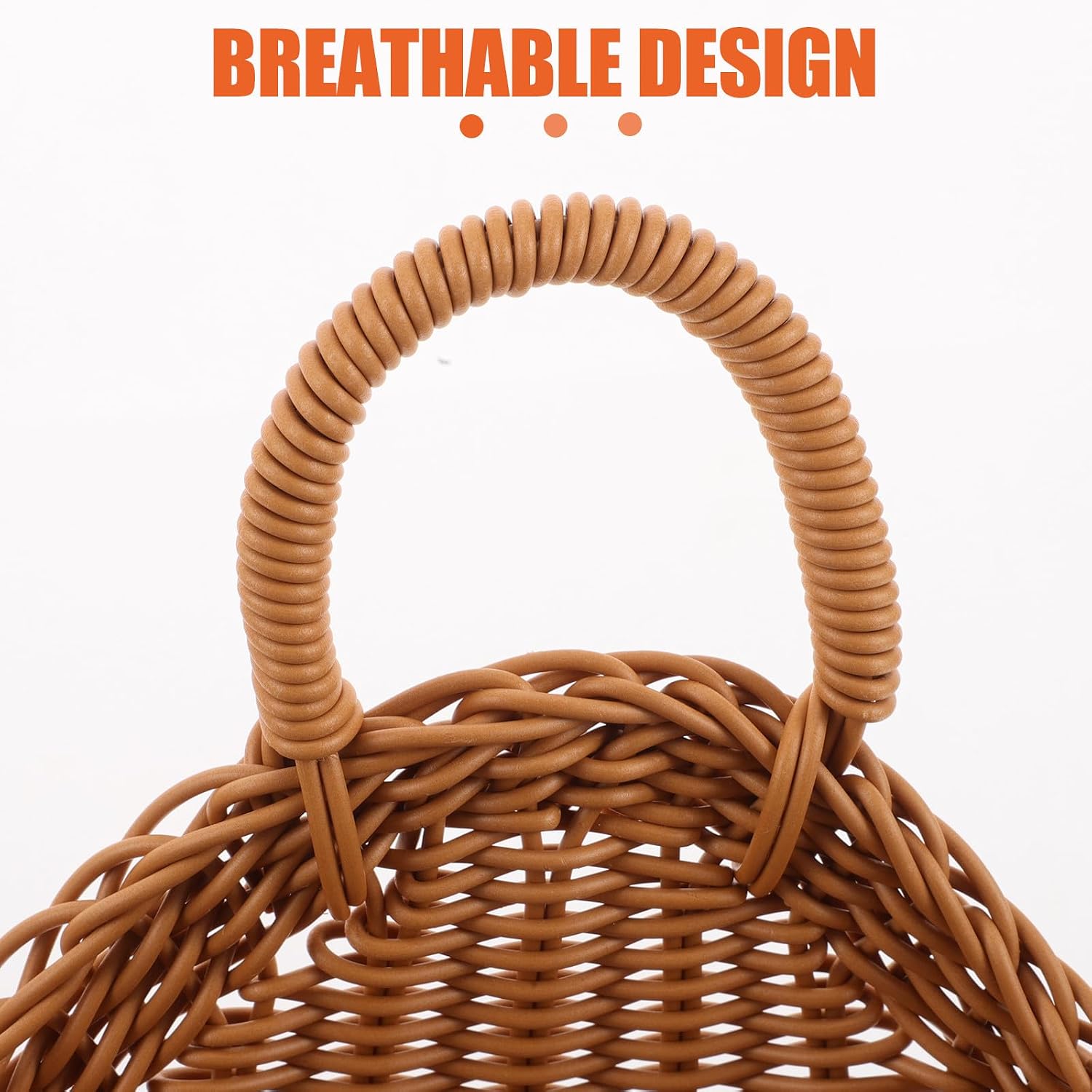 Artibetter 2pcs Plastic Handheld Kitchen Basket Wall-mounted Small Hanging Storage Baskets for Garlic and Small Kitchen Items Vintage Style Organizer