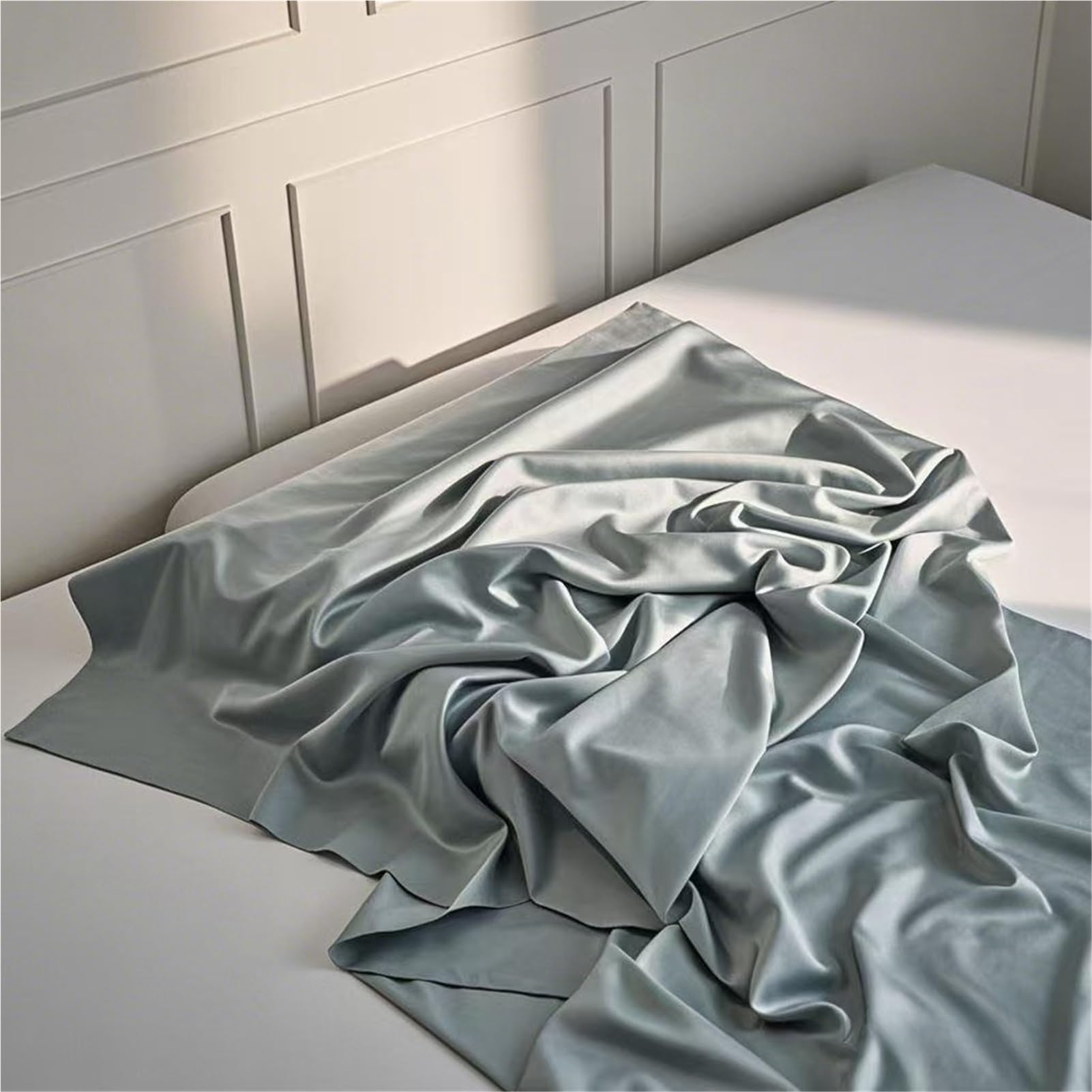 Sábana Plana de Satén Sábana Encimera Cama de 90 a 200cm de Tencel de Lujo de Seda Refrescante Extra Suaves(Camel,180x230cm)