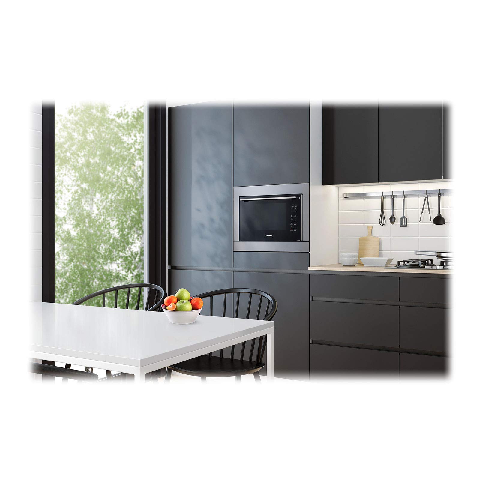 Panasonic Forno Microonde 4 in 1 Combinato, a Vapore, Inossidabile, Acciao inox nero