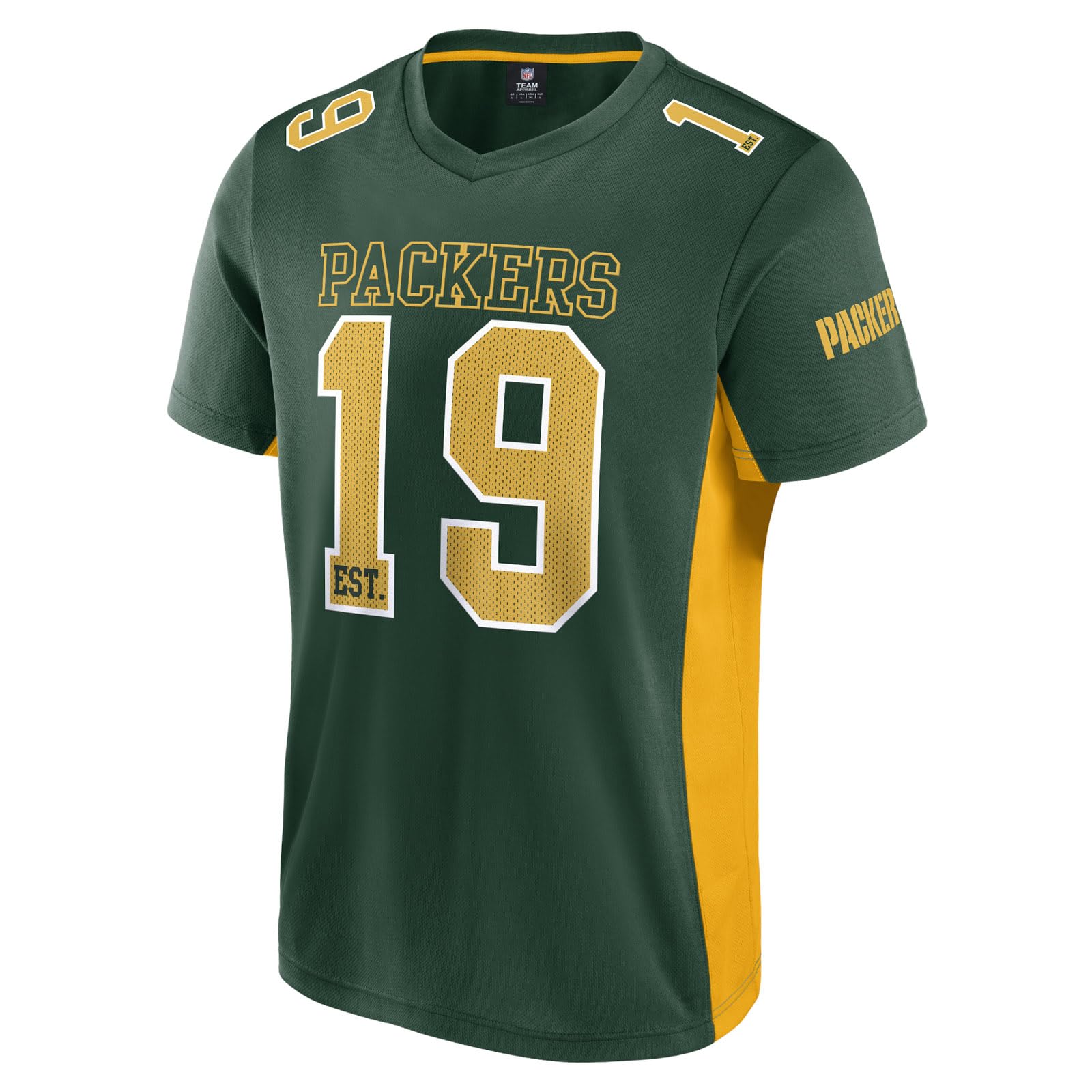 Fanatics Men's Green Nfl Core Foundation Top Bay Packers No.19, Xxl