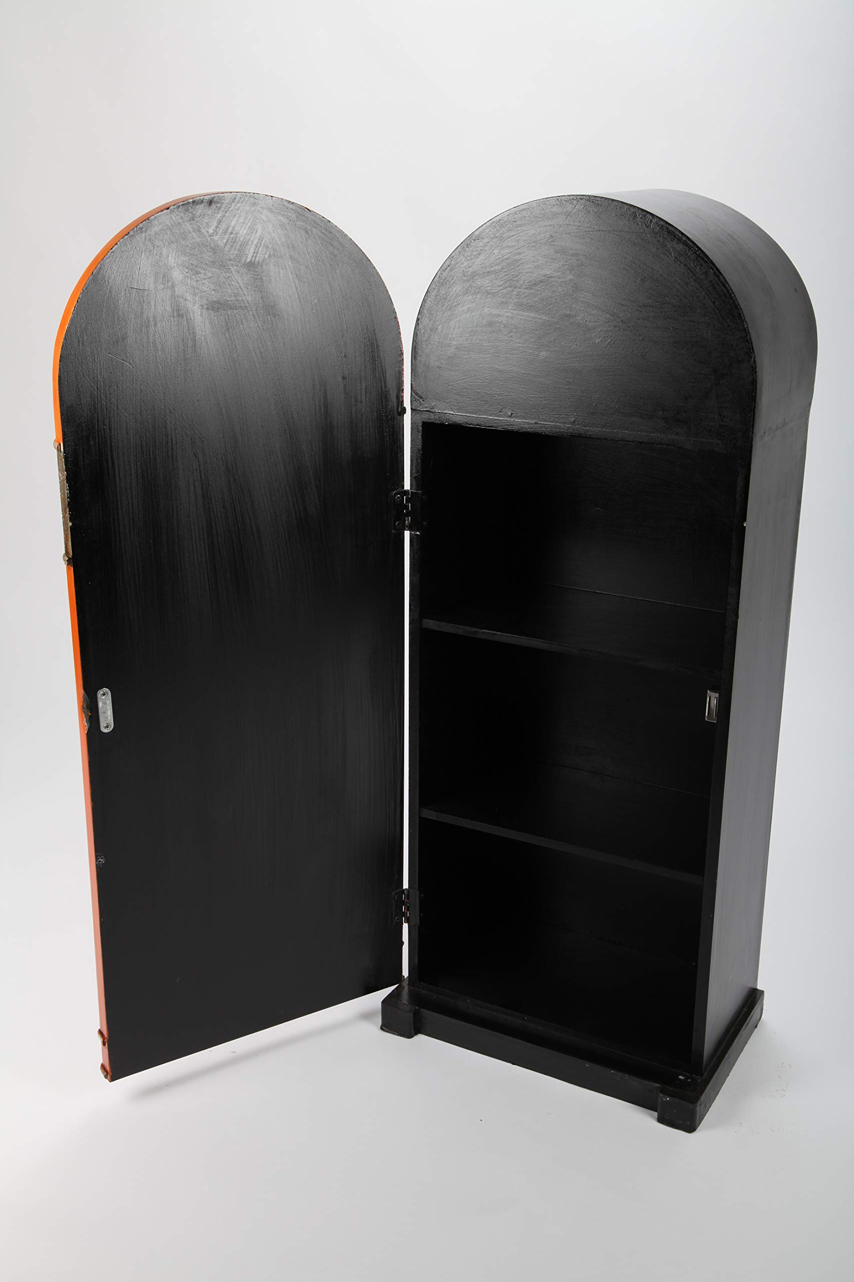 Armadio di design Jukebox retrò arancione/nero 88 cm