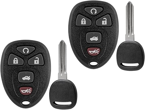 Llavero de coche de arranque remoto sin llave con llave de encendido compatible con Chevy Impala 2006 2007 2008 2009 2010 2011 2012 2013 Cadillac