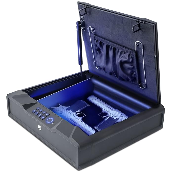 Buy Madoats Biometric Gun Safes for Pistols with Fingerprint Reader