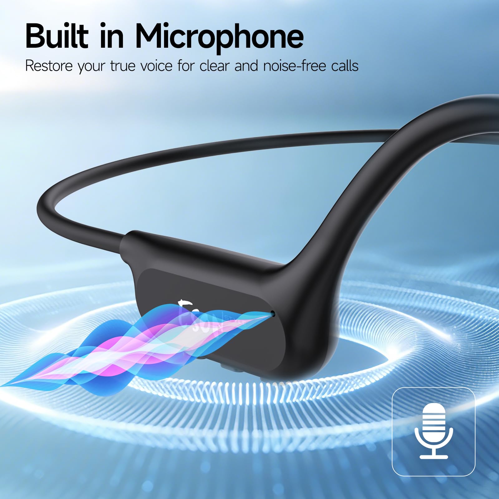 esonstyle Casque Conduction Osseuse Natation Bluetooth 6.0,Casque Étanche IP68,Ecouteur Waterproof Natation Écouteurs Ouverts sous l'eau avec MP3 8G pour Course à Pied, Cyclisme, Sport