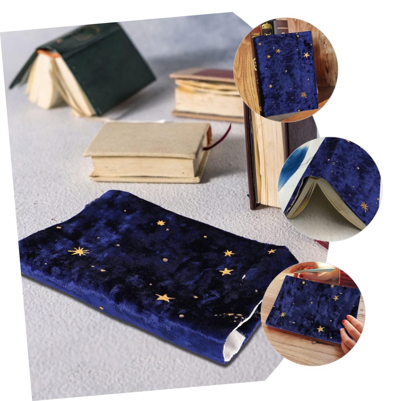 SHINEOFI 2pièces Housse De Tissu Pour Couverture Décorative Étoilé Idéale Pour Journaux Et Carnets Facile à Utiliser Et Élégante