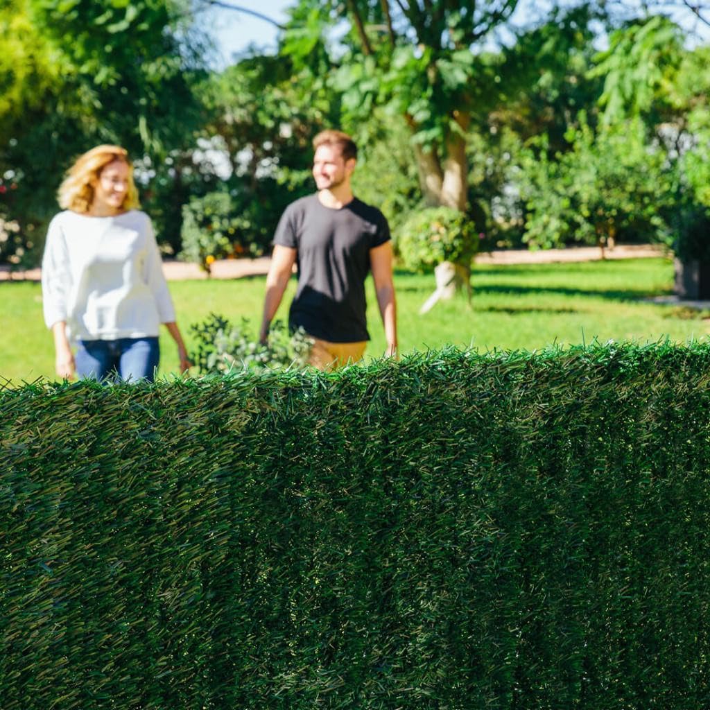 Mugar- Seto artificial/cerramiento de jardín de varias alturas. Dos modelos y tres medidas disponibles. 85 y 90%. (Seto 30 varillas, 1x3m)