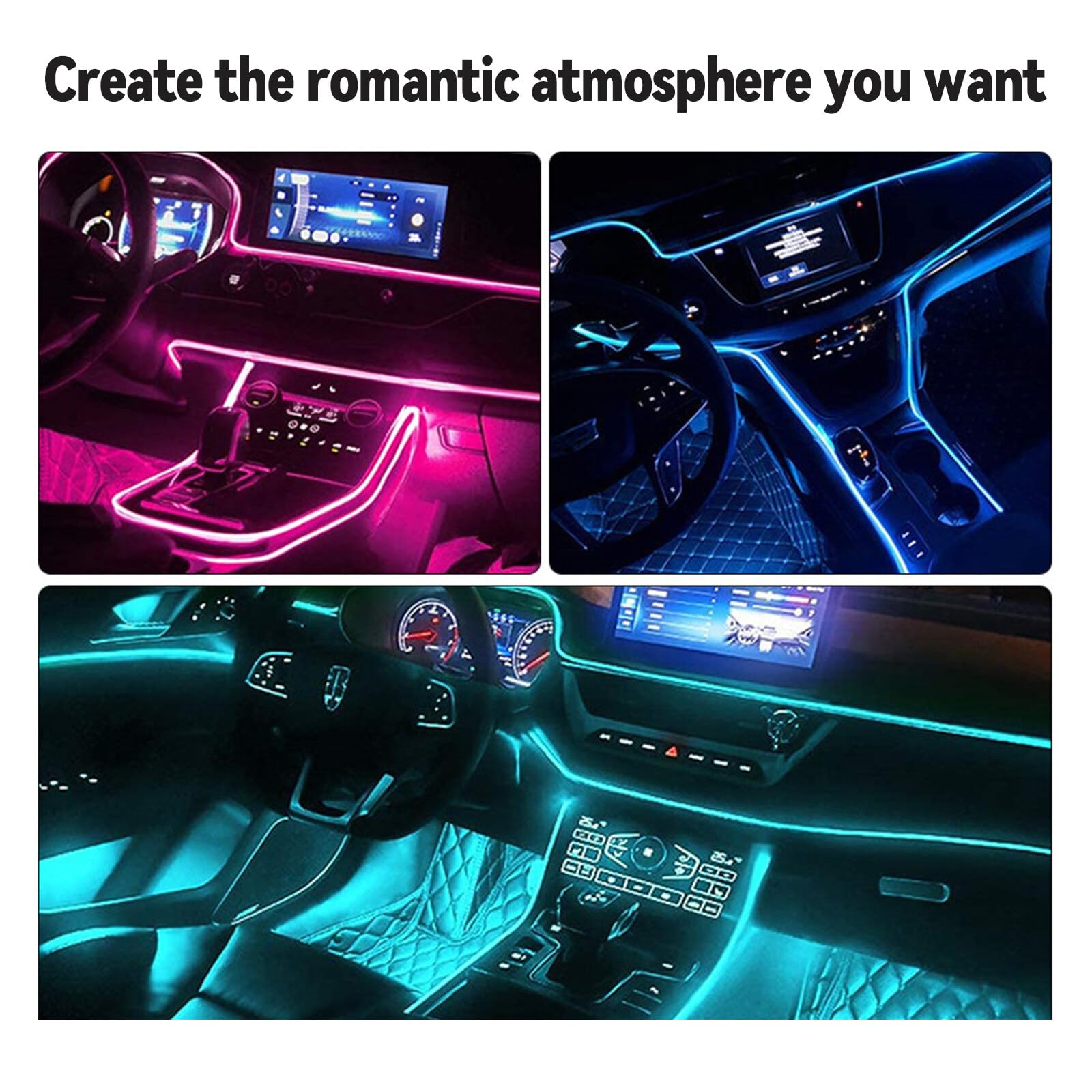 Amazon | ulable アンビエントライト 12V 車 LEDテープ RGB 雰囲気 高輝度 車内装飾 フットライト アンビエントライト  補助照明 インテリア マルチカラー 多色切り替え りモコン付き | LEDテープ | 車＆バイク