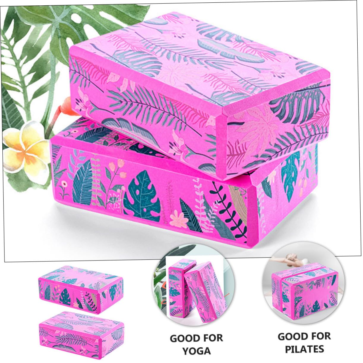 UPKOCH Ladrillos De Yoga Duraderos 2 Piezas De Alta Densidad Material Resistente Rosa Para Ejercicios De Baile y Fitness Herramientas Auxiliares Para Niños y Niñas Entrenamiento De Danza
