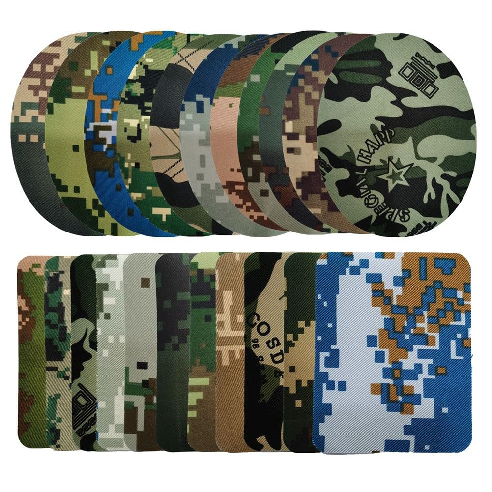 HOMEDEK 22 Camouflage Patches Iron on Patches Appliques Clothes Repair Patches for Jackets Jeans Hats Bags Decorations