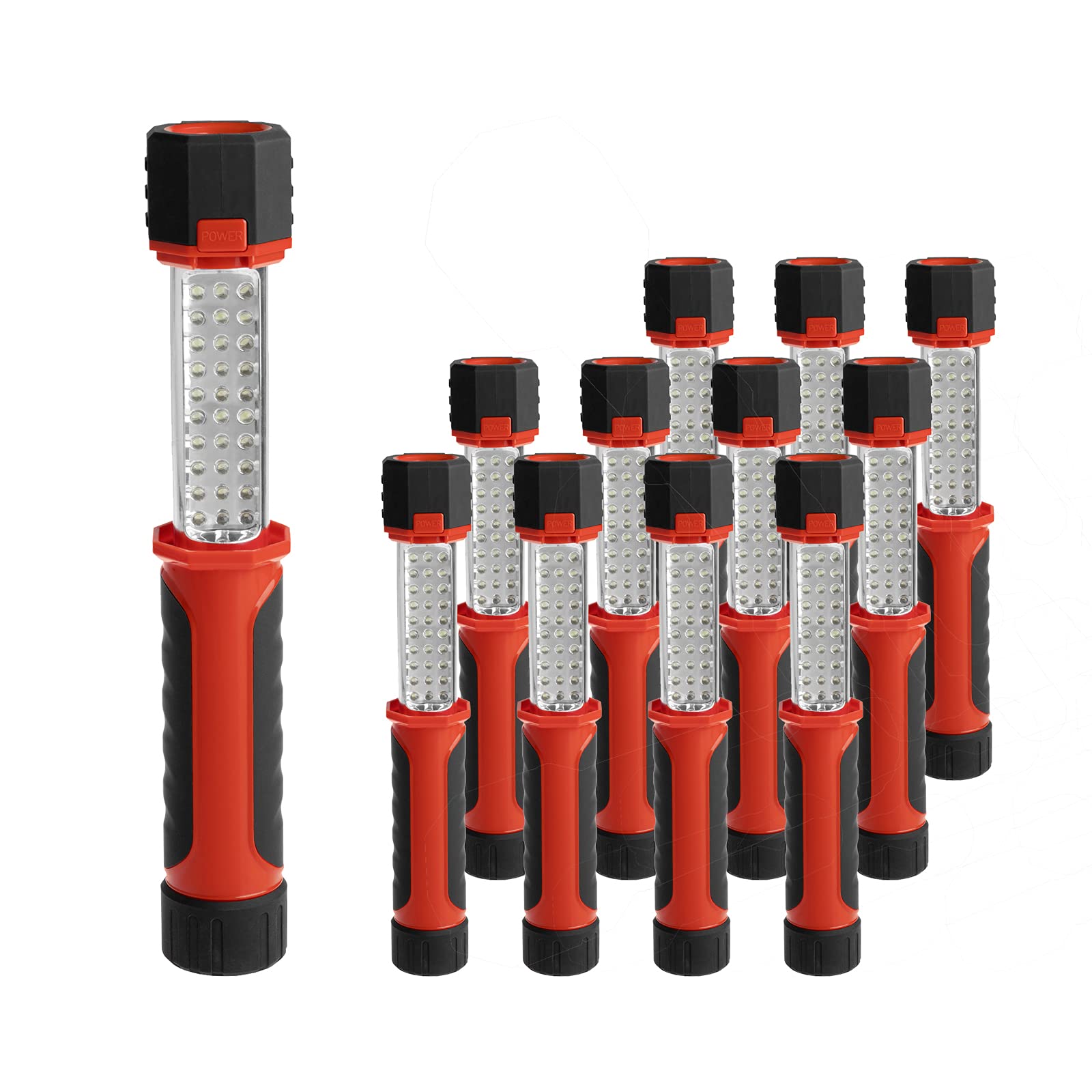 HIBRON 12 Linternas Recargables Retráctil LED con Asa para Taller Cámping, Camping, Emergencias, Pesca etc