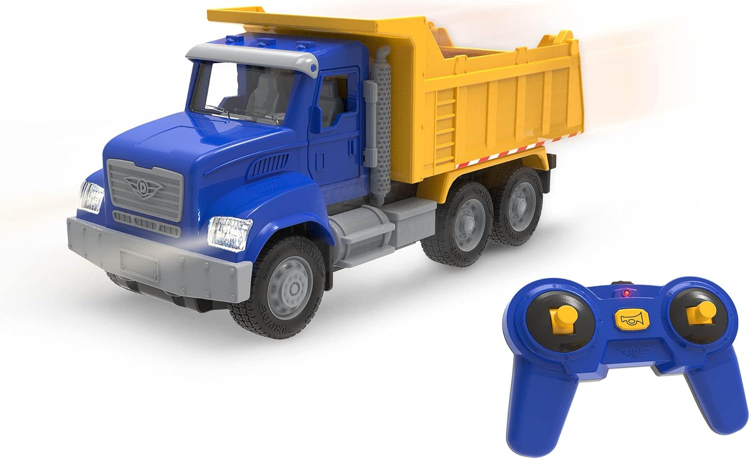 DRIVEN by Battat Remote Control Toy Truck for Kids RC Dump Truck Toy Small Lights & Sounds