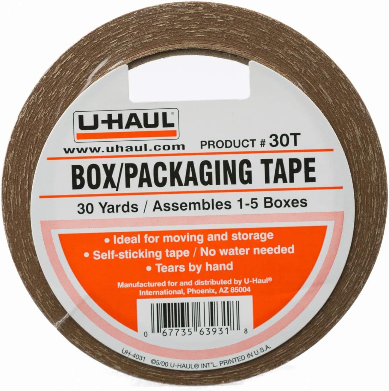 PACKAGING TAPE Brand New 55T UHaul 55 yds BOX Packing Tapes, Straps