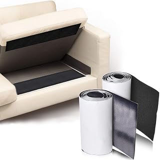 STAY GENT Strips with Self Adhesive Hook and Loop Tape Nylon Fabric Fastener for Couch Cushions, Guitar Pedal, Cable Management and Crafts Projects 11CM (4.3 Inch) Wide 1 M Long Tape