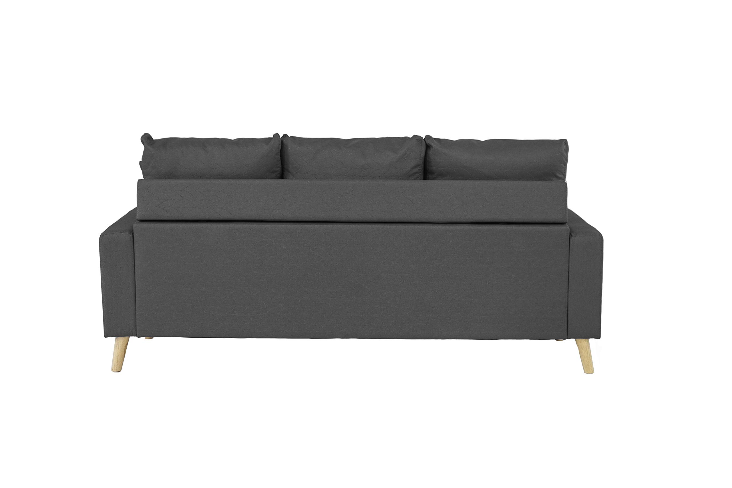 Divano Roma Furniture Middle Century Modern Linen Fabric Small Space