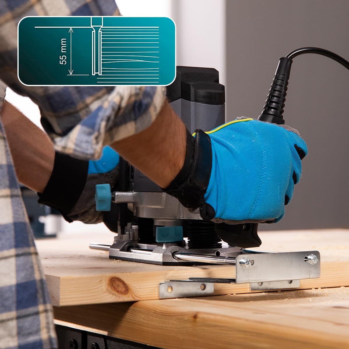 Cecotec Fresatrice Elettrica a Filo MultiShape 900 Inmersion. 1200W, Include 5 Frese, Per Frese Grandi e Piccole, Profondità Aggiustabile 55mm, Velocità Regolabile, Guida Parallela, Tagli Eccellenti