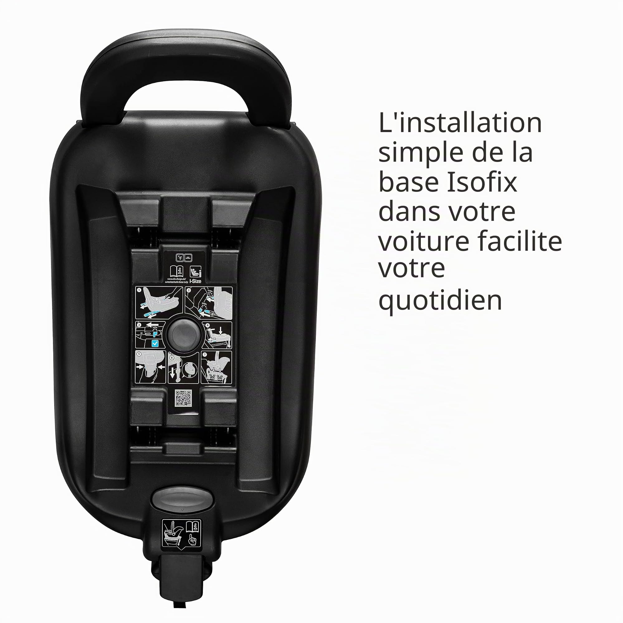 ABC Design Isofix Base Tulip - Base pour le siège auto pour bébé Tulip - pied d'appui réglable en hauteur - indicateur de couleur pour une installation correcte