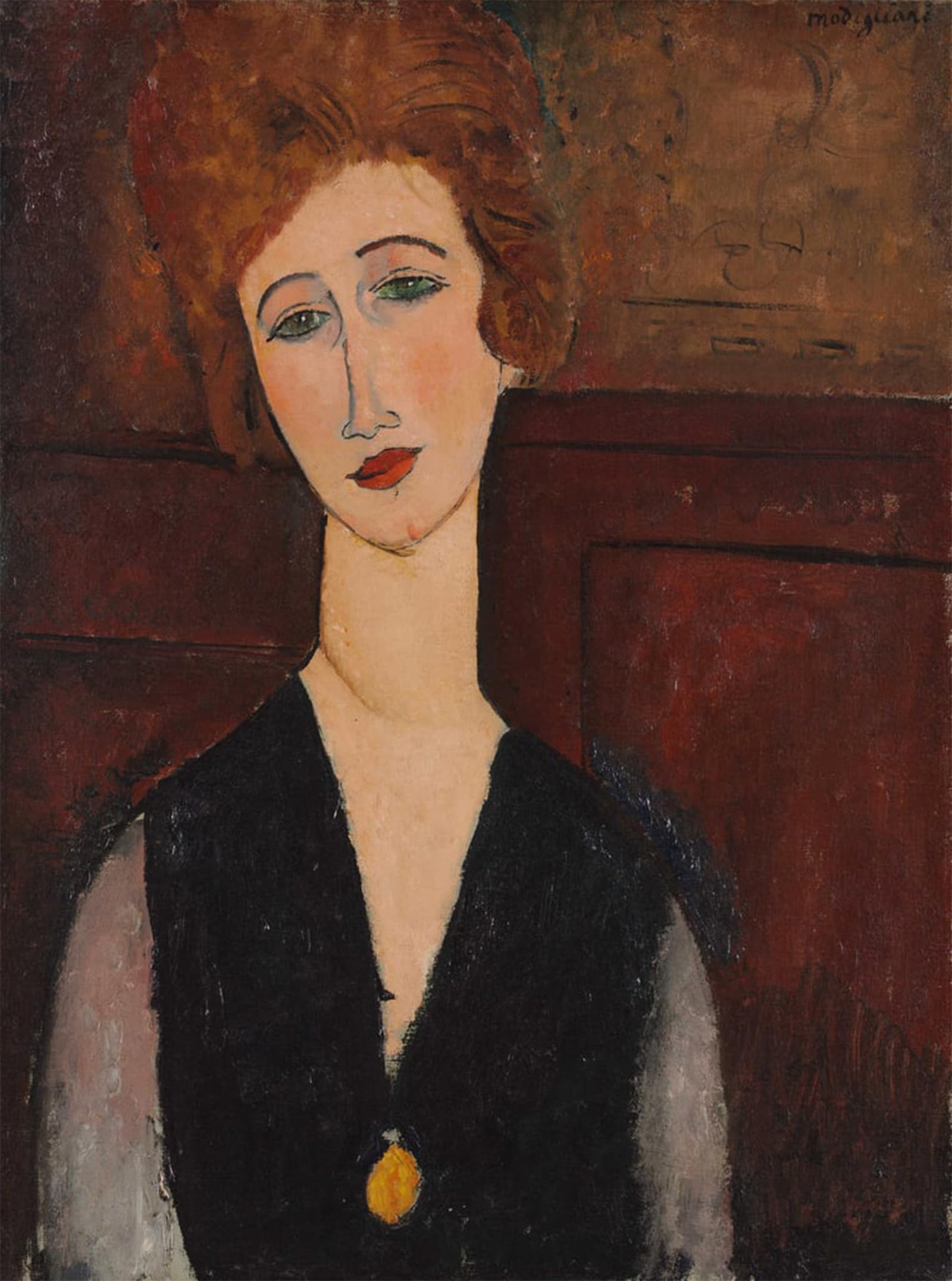 Cuadro Modigliani Poster Ritratto di donna Solución Paredes Vacías sin Vida 5