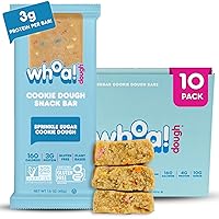 Vista 17 de Whoa Dough - Barras de masa de galletas comestibles, certificadas sin OMG, Kosher y sin gluten, bocadillos saludables, aperitivos a base de plantas