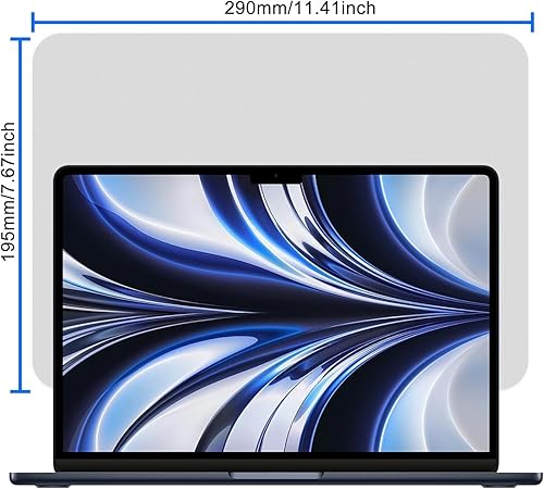 Miniatura 2 de Paquete de 2 paños de limpieza de microfibra de 13 pulgadas con protección de impresión de teclado de pantalla, protector de teclado para laptop