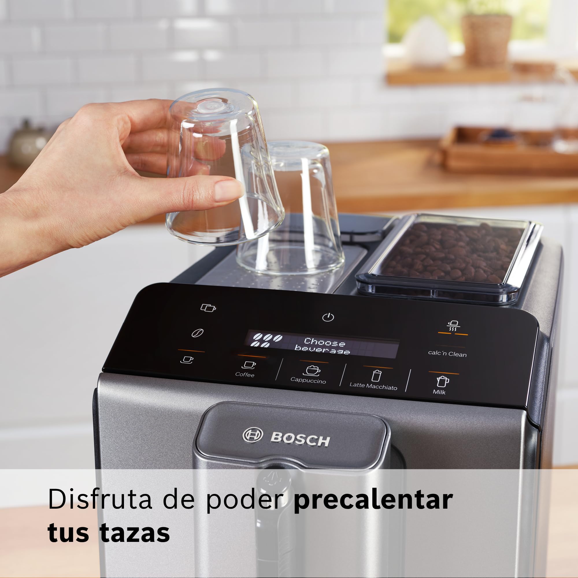 Bosch, Cafetera Superautomática, 6 Niveles Intensidad, Acero, TIE20504