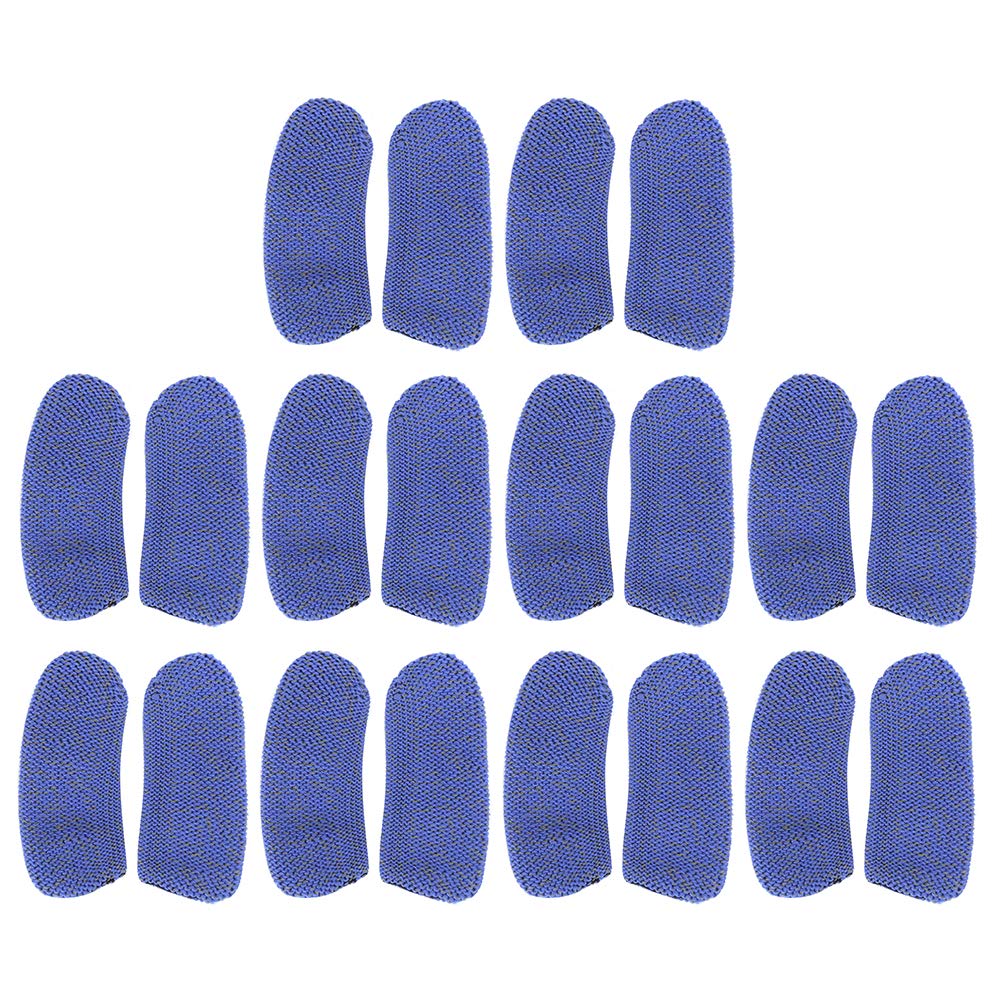 Light and Breathable Mobile Game Finger Sleeves, Games Controller Finger Covers, Anti‑Sweat and Anti‑Slip for Touch Screen Phones(Blue)