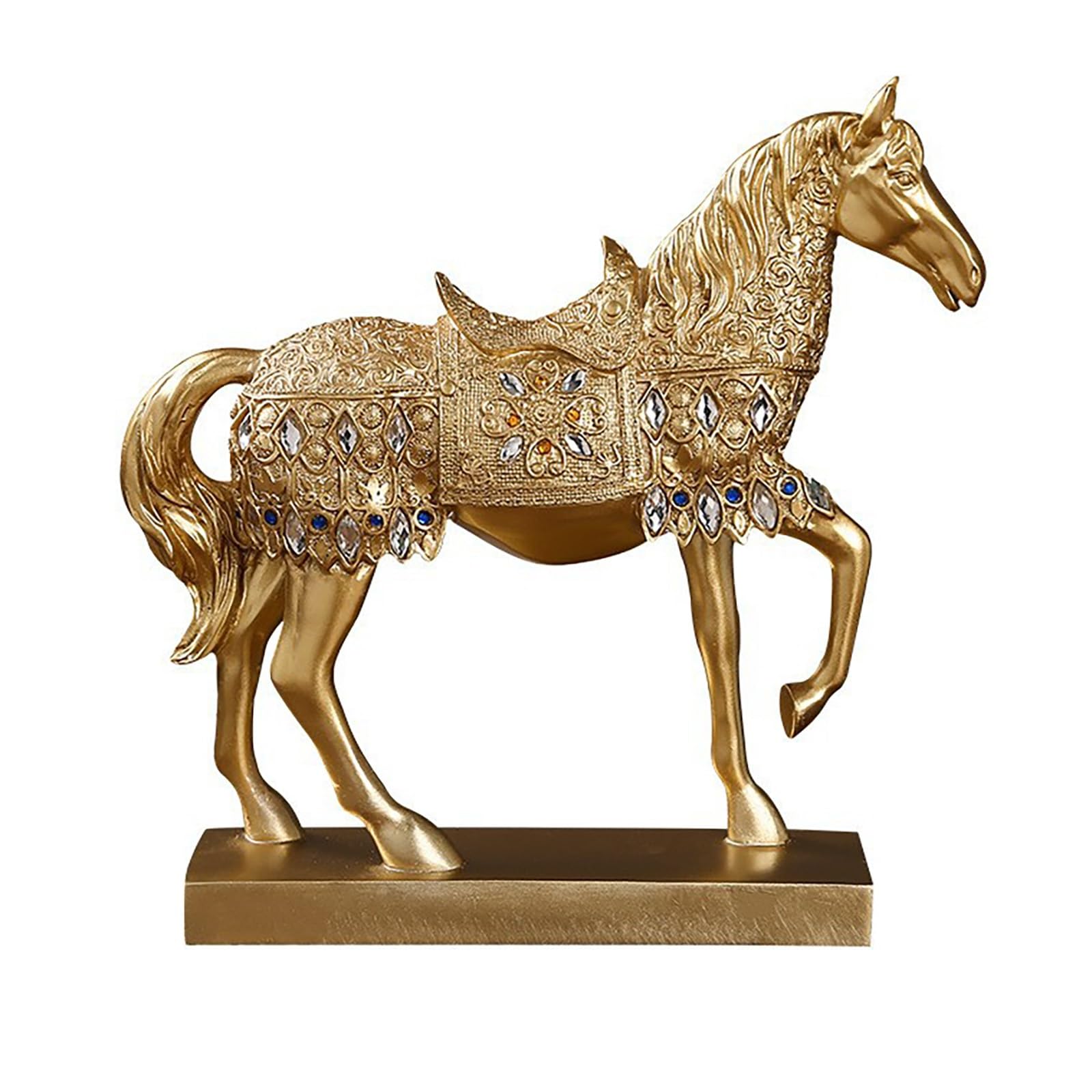 Dytartzx Creative Resin Horse Statue Decor, Modern Desktop Ornament for Home and Office, Animal Sculpture Ornaments for Living Room Bookshelf Porch Studios Décor, Gifts