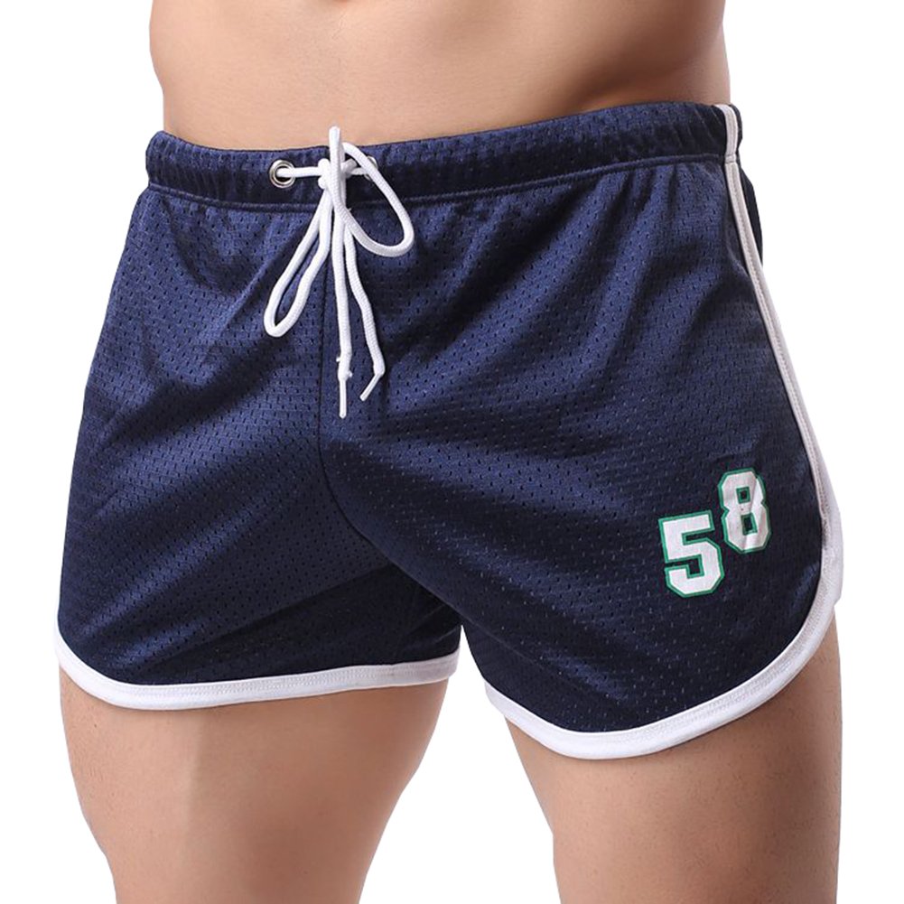 OuberMen's Causal Sport Shorts Beachwear Homewear (A-Sky Blue,L)