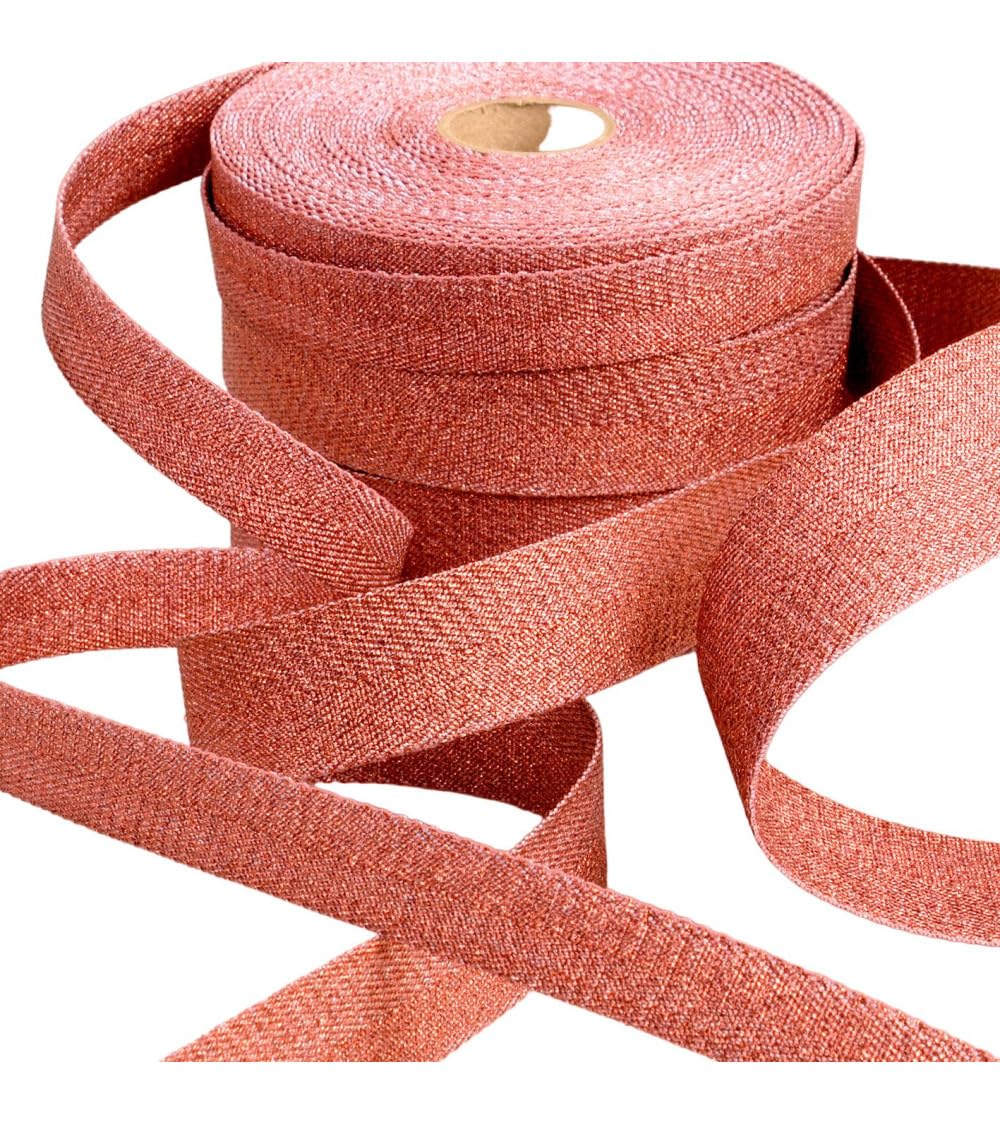 Sangle métallique Terracotta ruban 20mm bobine 20m pour couture sac et bordure