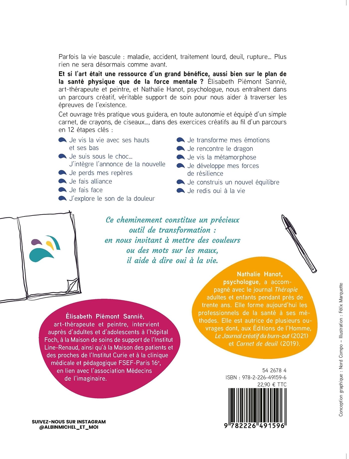 Mon guide d'art-thérapie: Parcours créatif pour surmonter les épreuves de la vie