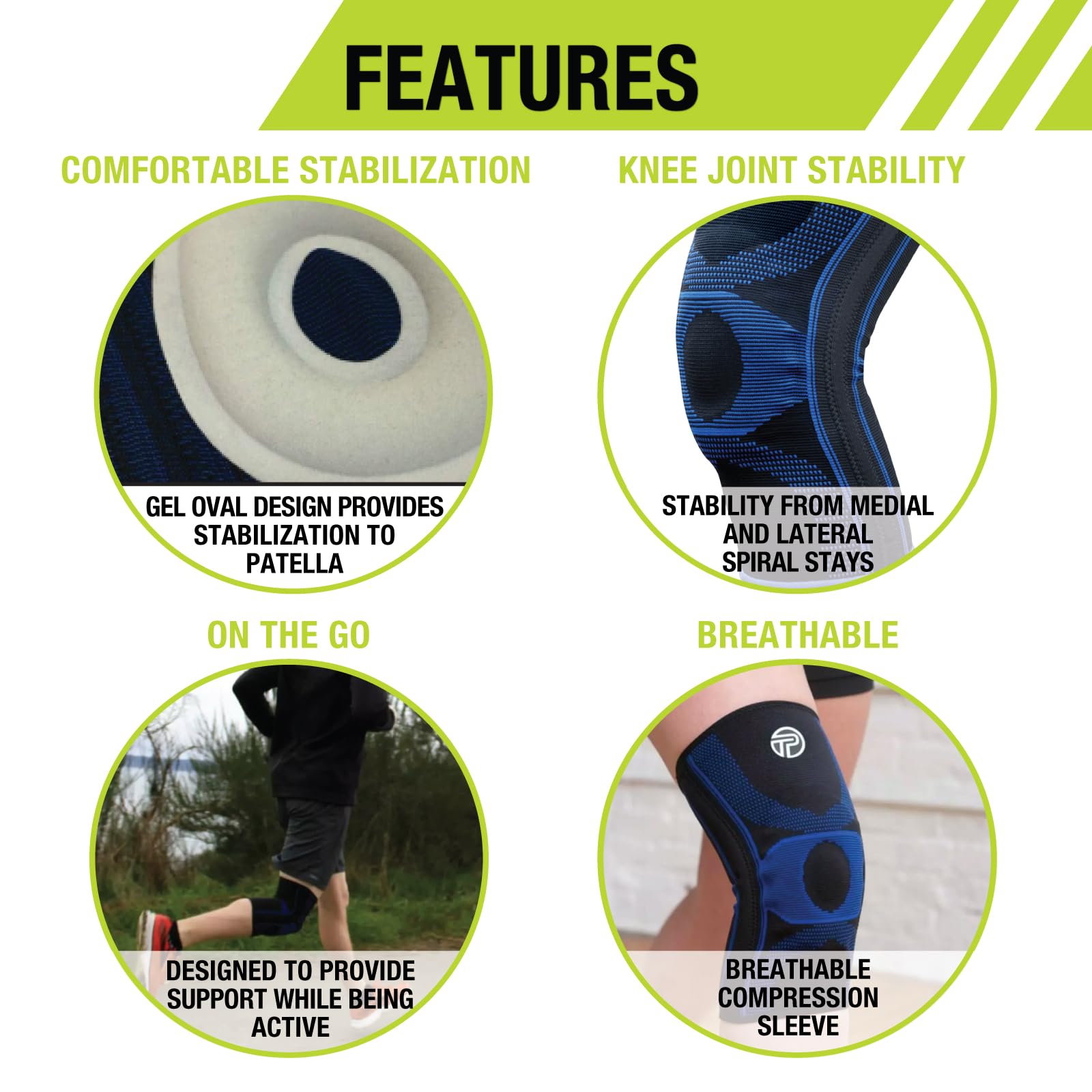 Pro-Tec Gel-Force Knee Support, Medium