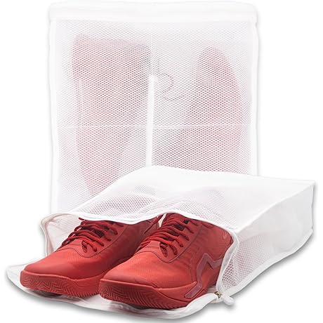 2Pcs Large Mesh Shoe Laundry Bags for Washing Machine, Fits Sneaker Up...