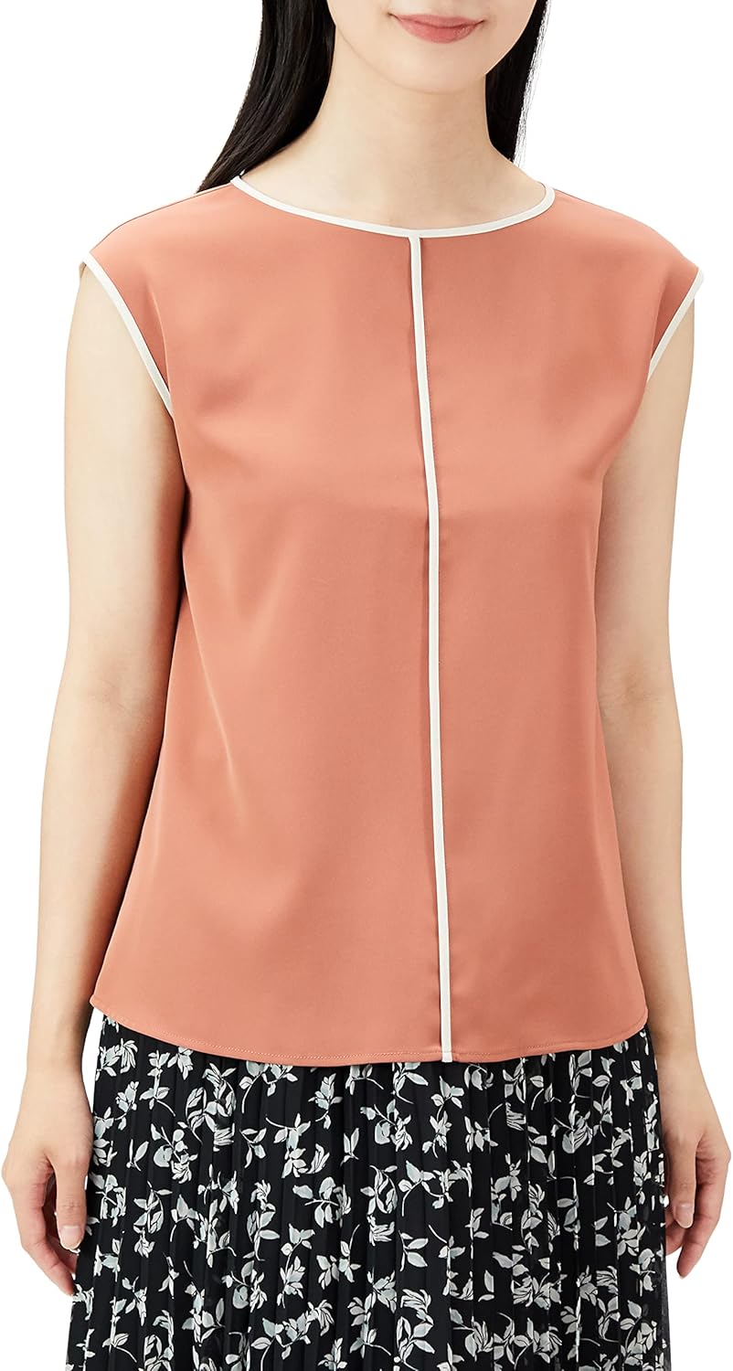 Amazon | [ナチュラルビューティーベーシック] ブラウス バイカラー