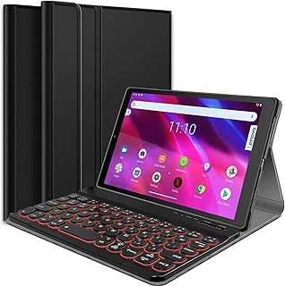 Backlit Keyboard Case for Lenovo 8.0 Inch Tab M8 Gen 3 2022/ Smart Tab M8 Gen 3 2022/Tab M8 HD LTE 2021/ Tab M8 HD/Smart Tab M8/Tab M8 FHD 2019,Detachable Wireless Keyboard & PU Folio Case