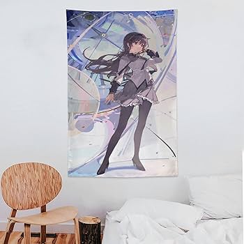 魔法少女まどか☆マギカ カーテン魂　大判布製ポスター　まどか&ほむら 劇場版魔法少女まどか☆マギカ]カーテン（神まどか＆ほむら）