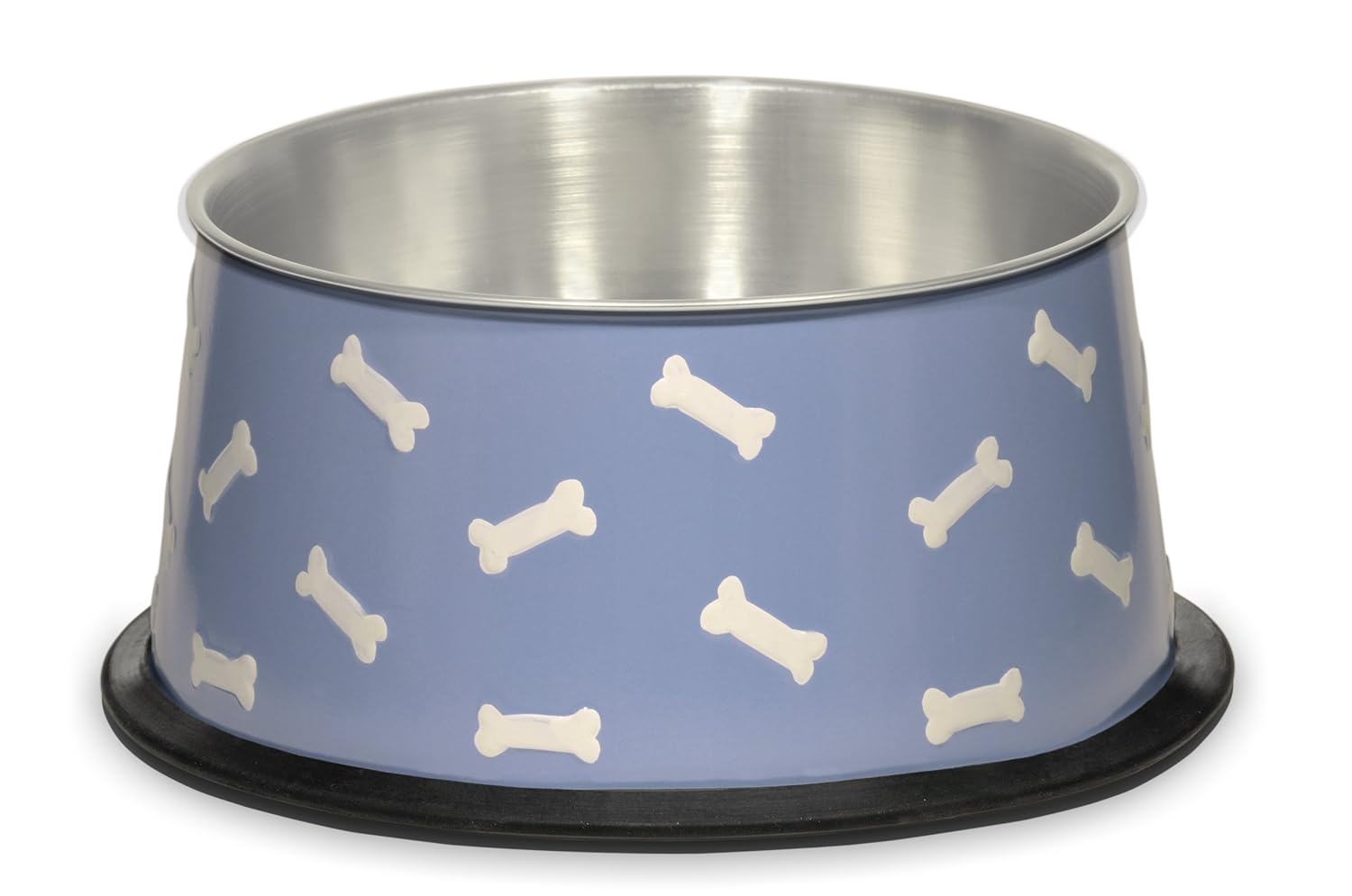 Loving Pets Artistic Hand Painted NoTip Dog Bowl, 24Ounce, Blue with