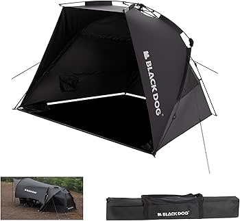 自動開閉式ビニールテント「ブラックナイト」- 日焼け防止 PYKES PEAK (パイクスピーク) ポップアップ テント 2-3人用 BLACK COOL