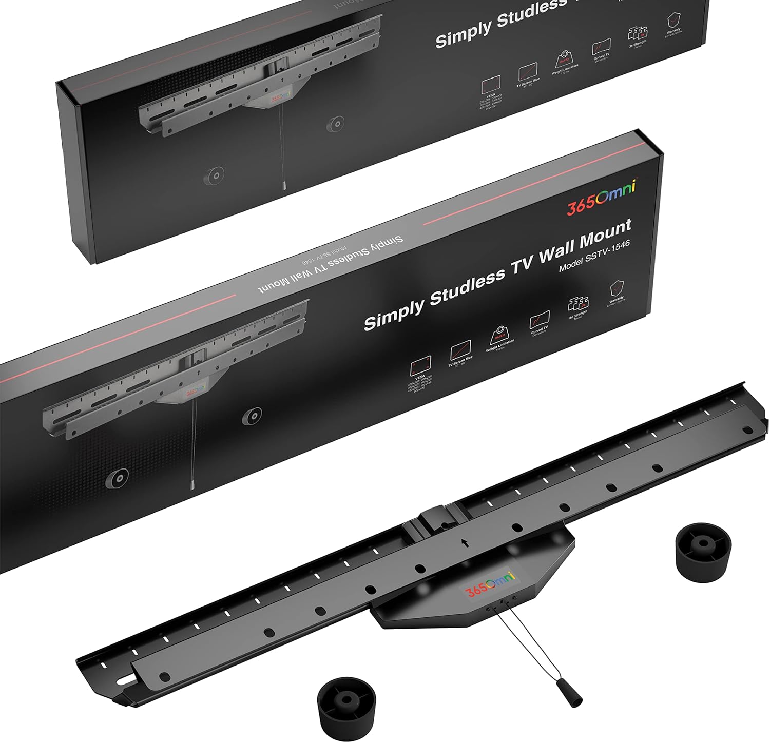 Amazon.com: 365Omni Studless TV Wall Mount Drywall Bracket Hanger ...