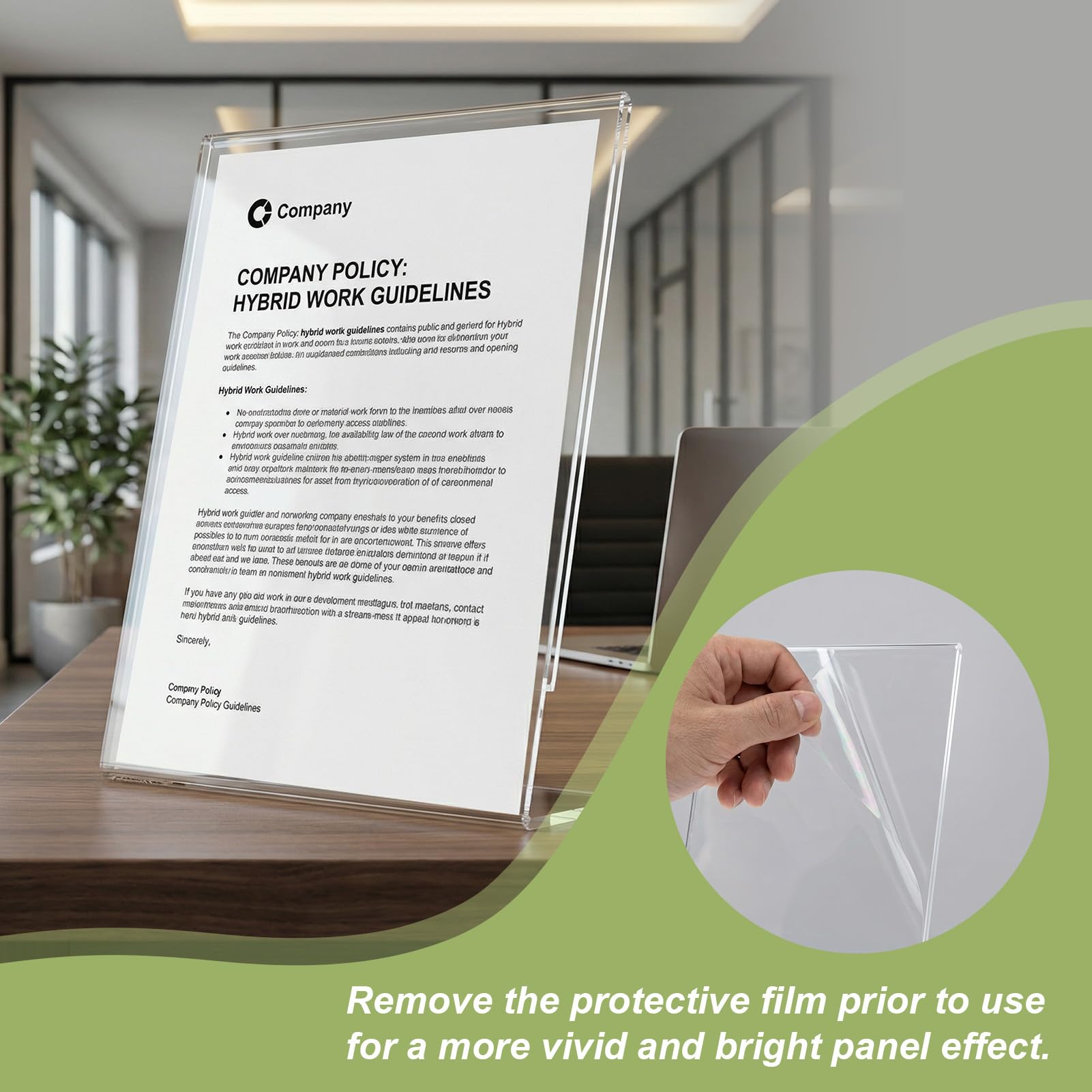 6 Pack Acrylic Sign Stand Holders 8 5 x 11 Clear Plastic L Shape Table Paper Display Stand — view 5