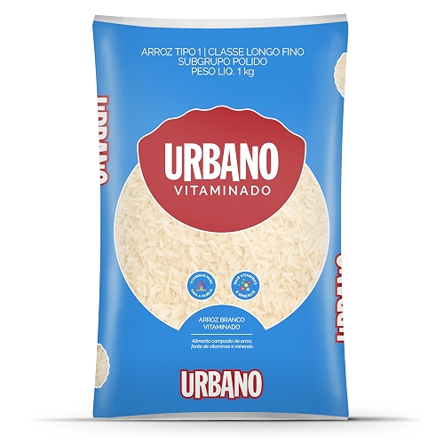 Urbano Arroz Branco Vitaminado 1kg | Vitaminas e Minerais