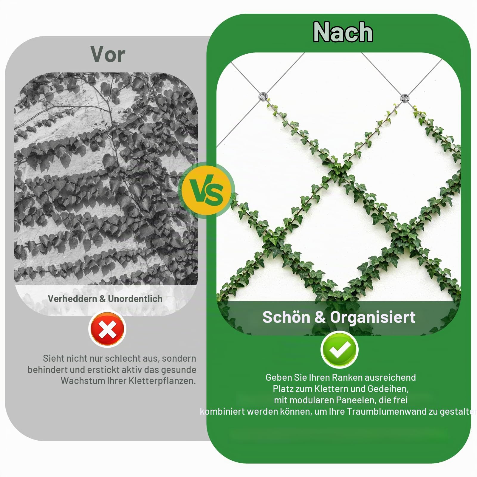 Kalolary 12 Stück T316 Draht Rankgitter et Garten Rankgitter Blumenwände