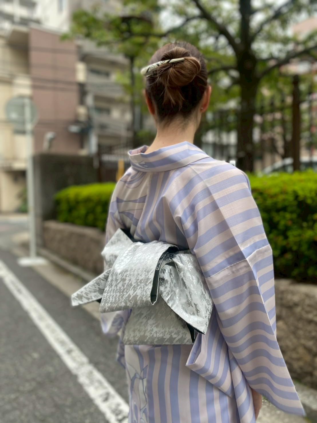 正絹 友禅 南天文 袷 訪問着 トールサイズ