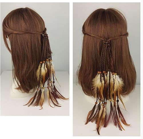 Miniatura 3 de 3 piezas de cuerda de pelo bohemia hecha a mano para mujeres y niñas, bandas elásticas para el cabello, ligas elásticas para el cabello, ligas para